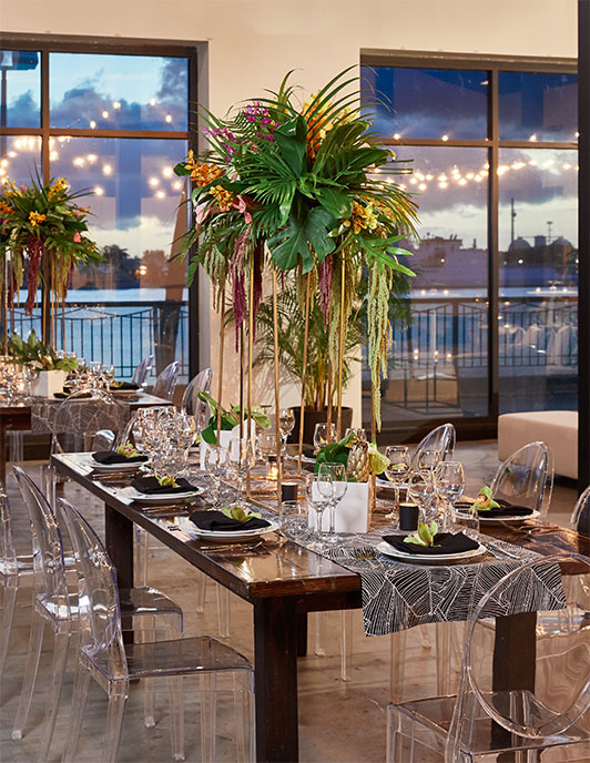 Sunset Ballroom Long Tables
