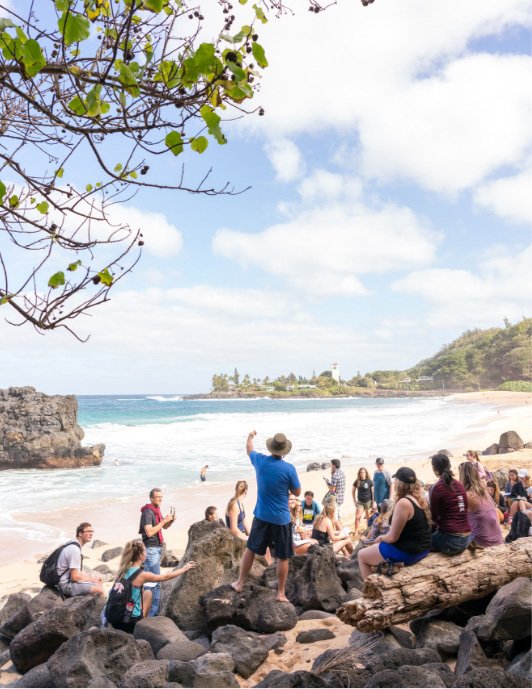 Students on the Beach
